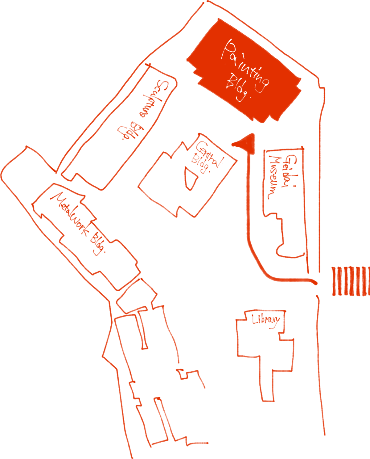 Map to the Painting Building