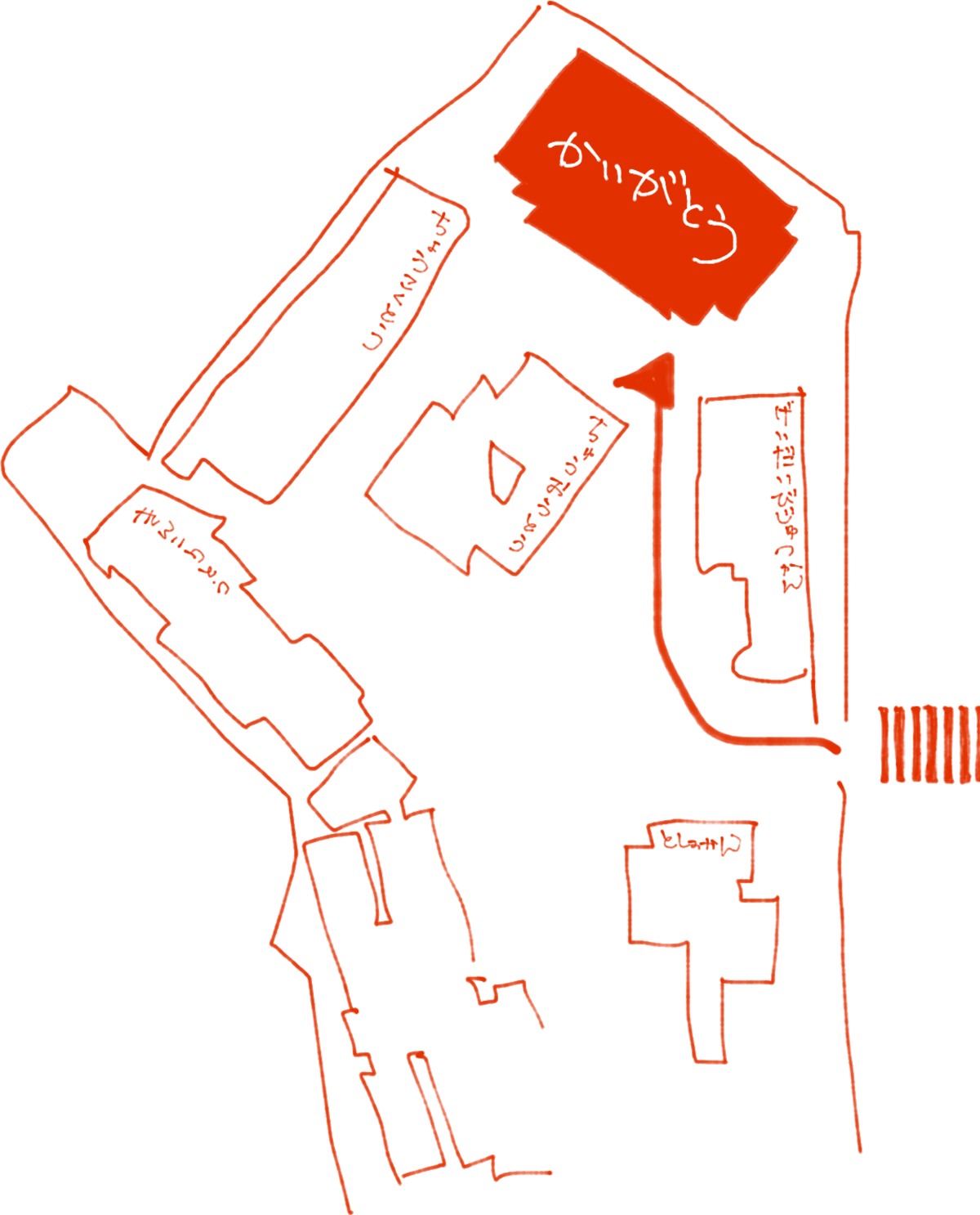 絵画棟への案内図